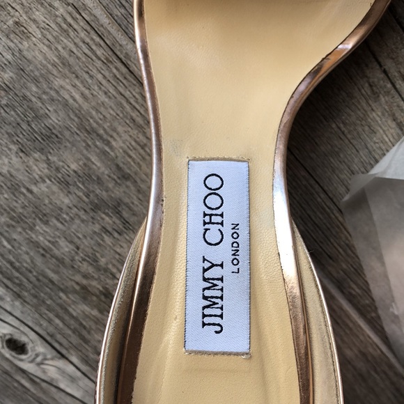 Jimmy Choo Edina Ankle Strap heels rose gold - Picture 10 of 14